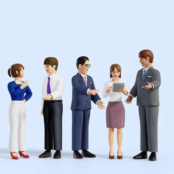 cooperative business 3D characters