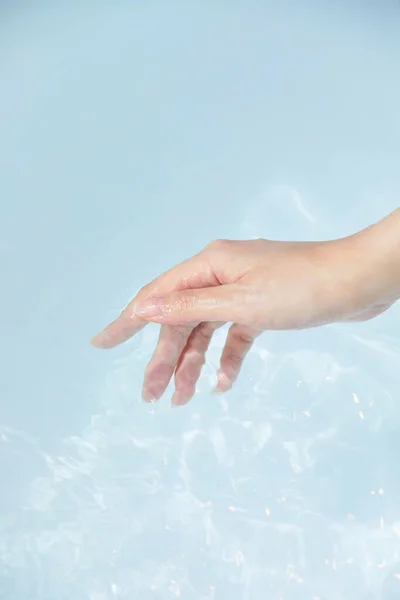 Schönheitskonzept Foto Von Koreanisch Asain Schöne Frau Die Hand Mischen — Stockfoto