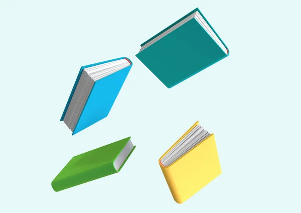 Books in the air 3D Graphics object image