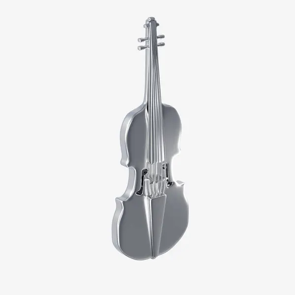 Silver Material Violin Object Graphic Image — Stock Photo, Image