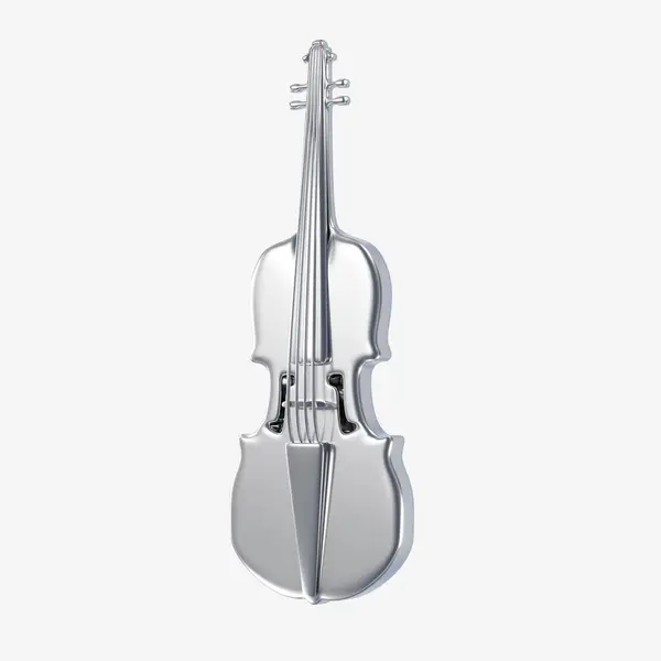 Sølv Materiale Violin Objekt Grafisk Billede - Stock-foto