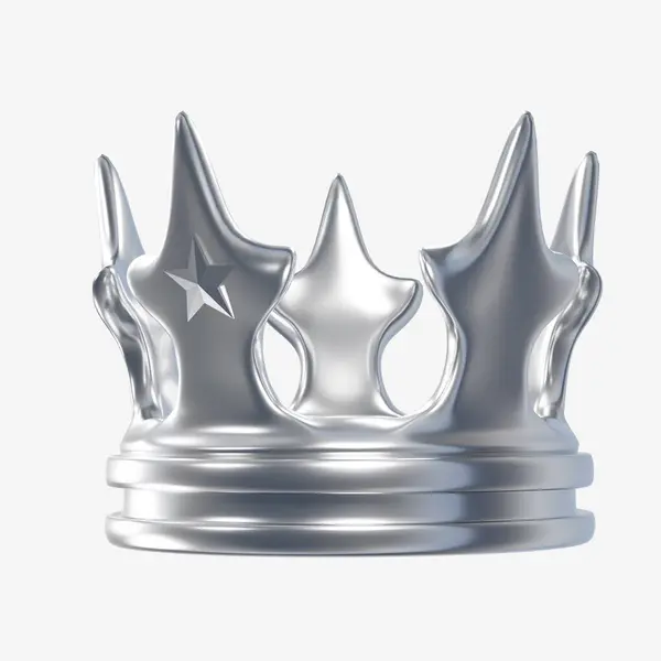 Silver Material Krona Objekt Grafisk Bild — Stockfoto