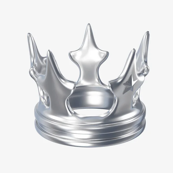 Zilver Materiaal Kroon Object Grafische Afbeelding — Stockfoto