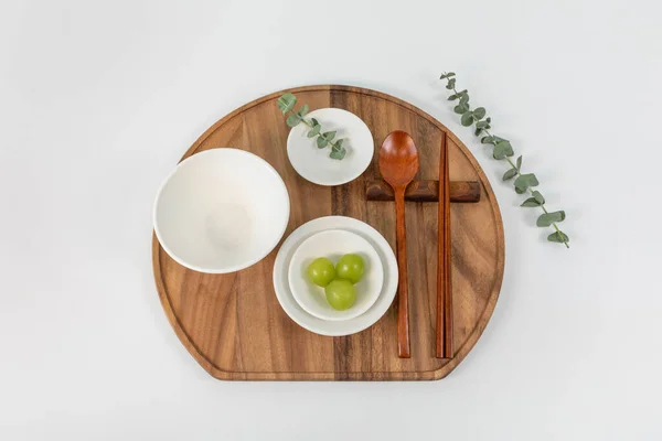 Tableware Wooden Styling Photo — Stock Photo, Image