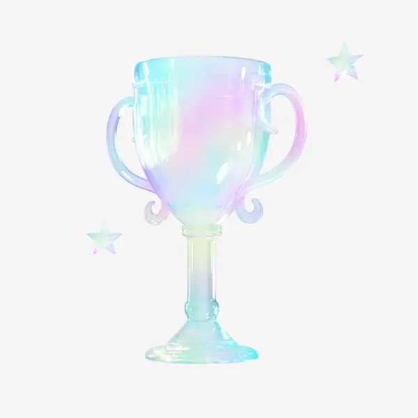 Transparant Kristal Trofee Object — Stockfoto