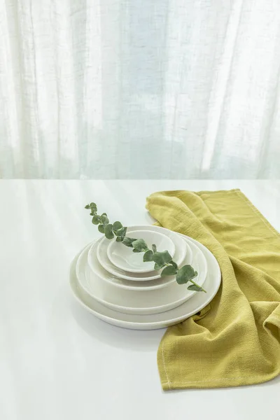 テーブルウェア 陶器材料 スタイリング ストット — ストック写真