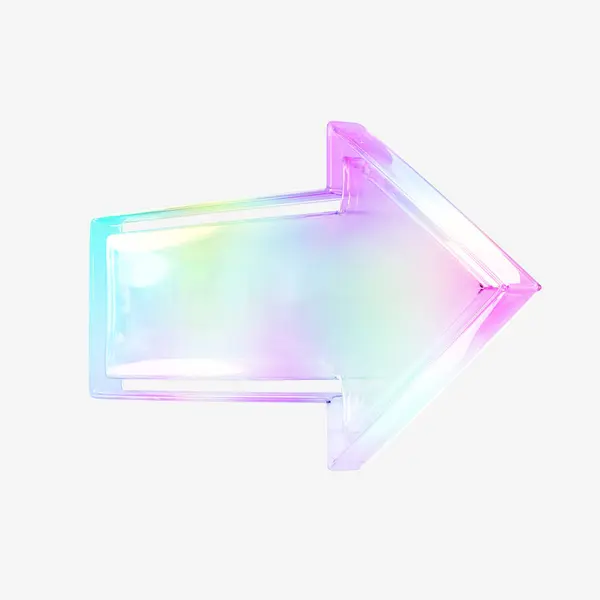 Flecha Cristal Transparente Objeto — Foto de Stock