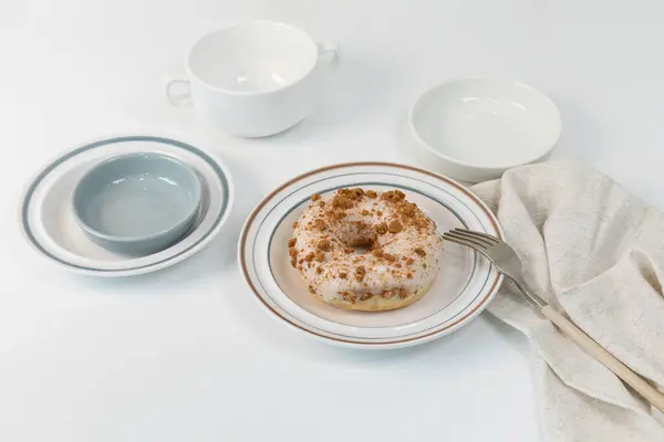 tableware donut styling photo image on a plate