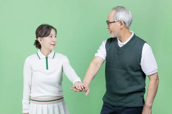 stock image A senior wear a golf suit