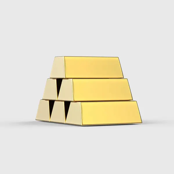 Stacked Gold Bar Objects — Stock Photo, Image