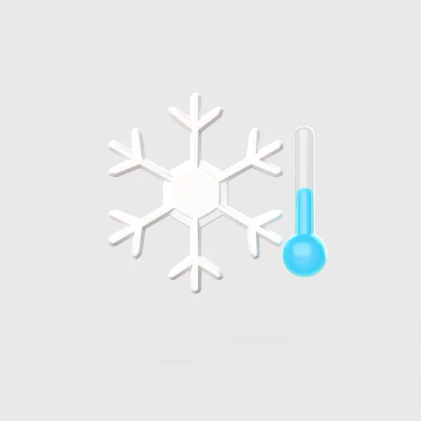 Snow Crystal Low Temperature Rendering — Stock Photo, Image