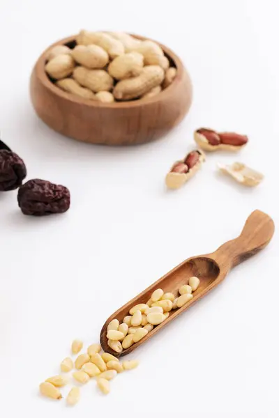 Kacang Yang Dimakan Selama Malam Tahun Baru Disajikan Piring Dan — Stok Foto