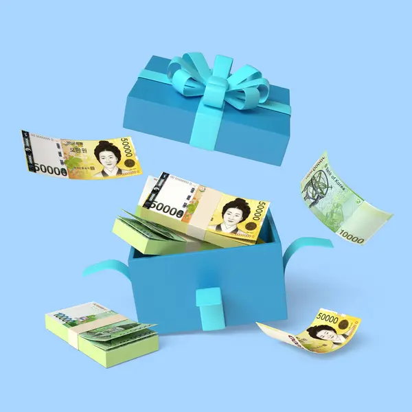 Cash Gift Box — Stock Photo, Image