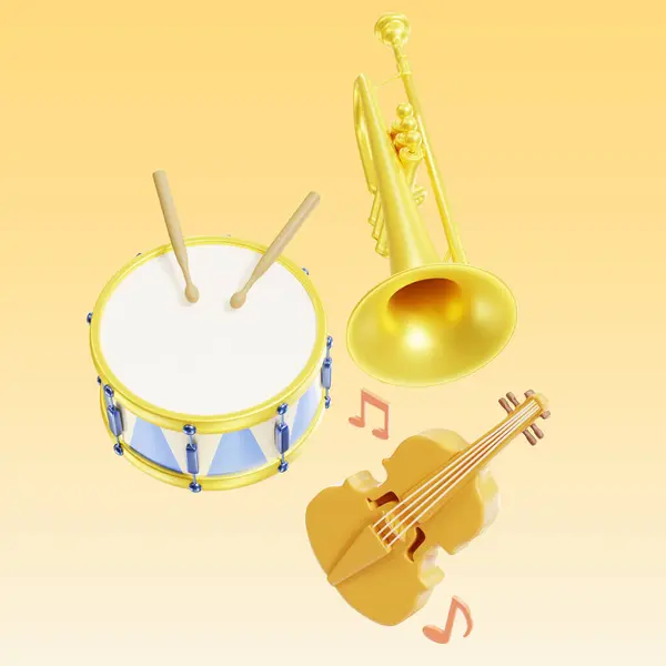 Muziekinstrument Weergave Illustratie — Stockfoto