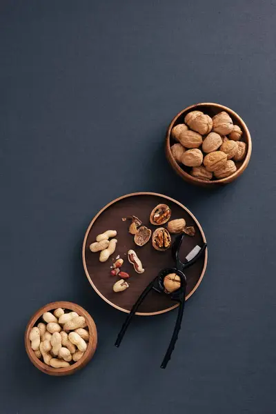 Various Nuts Plate — Stock Photo, Image