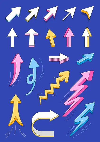 stock vector Arrow set vector illustration