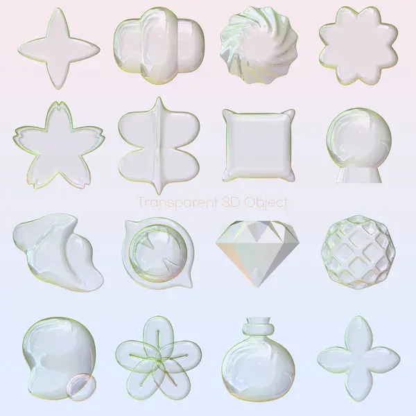 Transparent Graphic Objects Set — Stock Photo, Image
