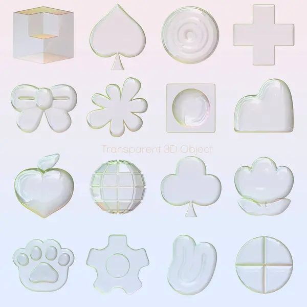 Transparent Graphic Objects Set — Stock Photo, Image