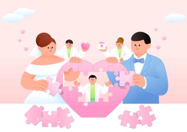 a marital counseling clinic for a smooth marital life clipart