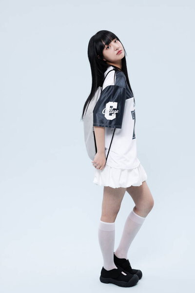 Fashion Portrait Beautiful Young Korean Woman Stock Picture