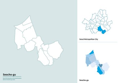 South Korea province map vector illustration clipart