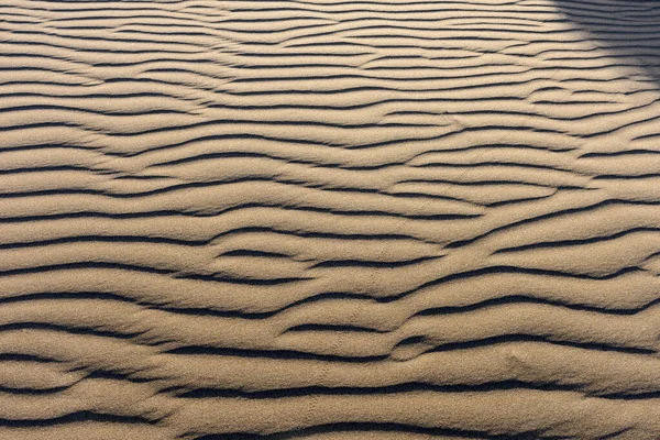 Textuur Van Zand Het Strand Met Golvingen Die Een Groot — Stockfoto