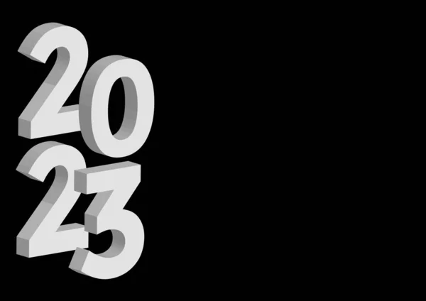 Mutlu Yıllar 2023 Siyah Arkaplan Metni — Stok Vektör