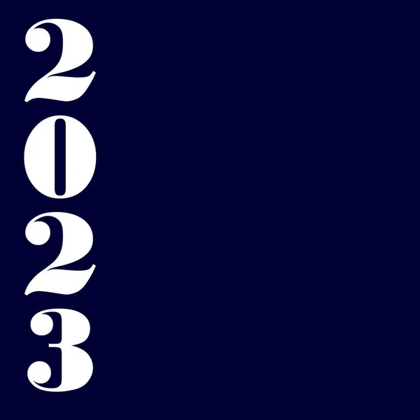 Mutlu yıllar 2023 tasarımı mavi arkaplanda