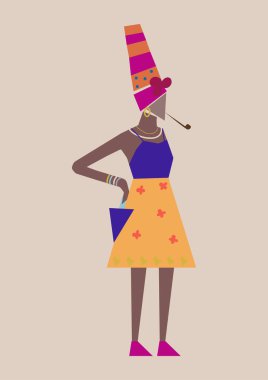 kadın şapka, vektör çizim ile