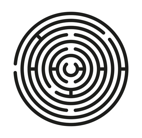 Labirinto Circular Labirinto Redondo Com Uma Entrada Alvo Ícone Labirinto Ilustrações De Stock Royalty-Free