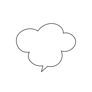 Konuşma baloncuğunun kaba çizimi