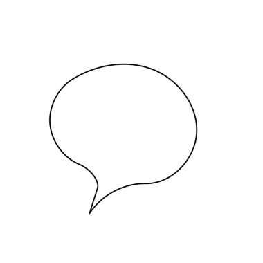 Konuşma baloncuğunun kaba çizimi