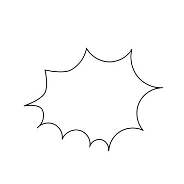 Konuşma baloncuğunun kaba çizimi