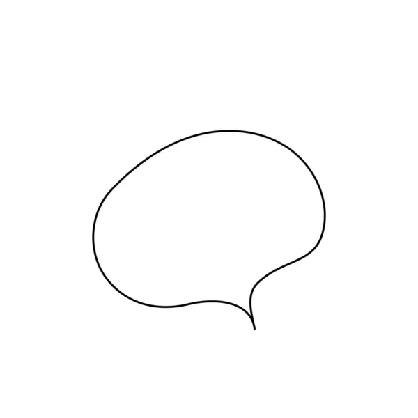Rough Line Drawing Illustration Speech Bubble — Stock Vector