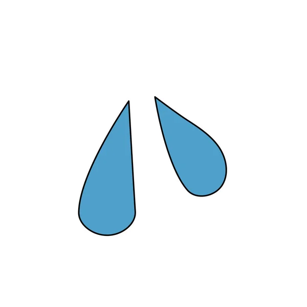 Ruwe Losse Handgetekende Illustratie Van Tranen — Stockvector