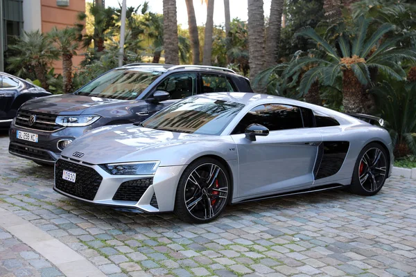 Monte Carlo Mónaco Abril 2023 Elegante Audi Coupe V10 Gris Imágenes De Stock Sin Royalties Gratis