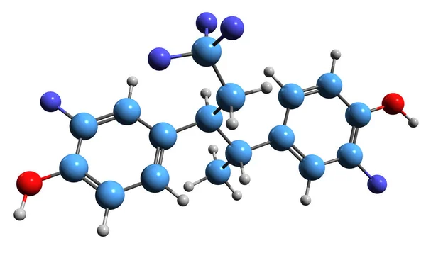 Imagen Fórmula Esquelética Pentafluranol Estructura Química Molecular Del Estrógeno Esteroideo — Foto de Stock