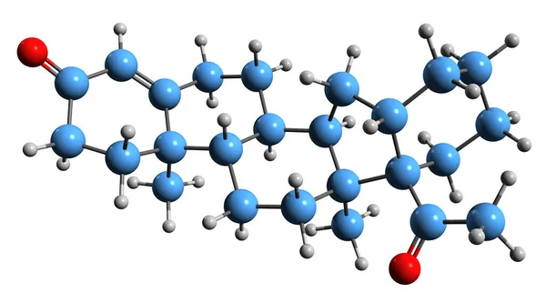 Aufnahme Von Pentarane Skelettformel Molekulare Chemische Struktur Von Steroidgestagen Isoliert — Stockfoto
