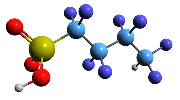 Obraz Kosterního Vzorce Kyseliny Perfluorobutanesulfonové Molekulárně Chemická Struktura Kyseliny Nonafluorobutanesulfonové — Stock fotografie