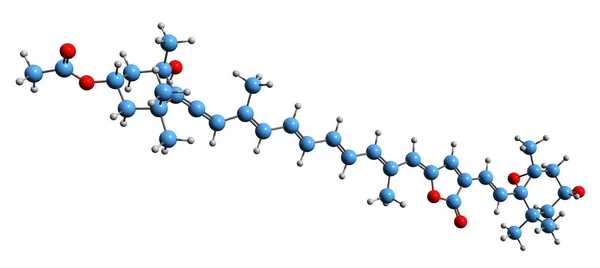 Imagen Fórmula Esquelética Peridinina Estructura Química Molecular Del Apocarotenoide Aislado — Foto de Stock