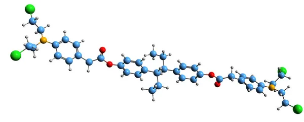 フェネストロール骨格式の3D画像 白い背景に単離された合成非ステロイドエストロゲンの分子化学構造 — ストック写真