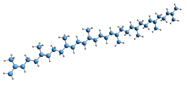 Obraz Formuły Szkieletowej Phytofluene Molekularna Struktura Chemiczna Pomidorów Karotenoid Izolowany — Zdjęcie stockowe