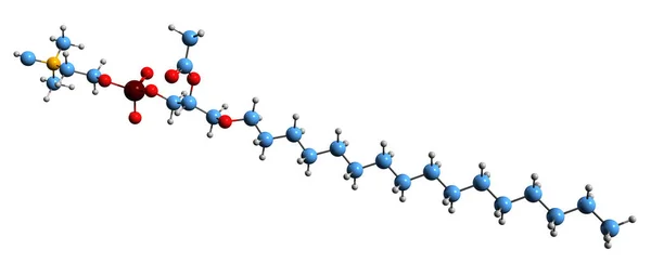 Imagem Fórmula Esquelética Fator Ativador Plaquetas Estrutura Química Molecular Paf — Fotografia de Stock