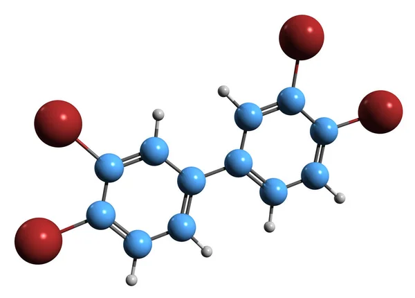Imagen Fórmula Esquelética Los Bifenilos Polibromados Estructura Química Molecular Los — Foto de Stock