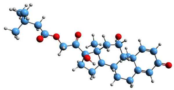 Beeld Van Prednisolontebutaat Skeletformule Moleculaire Chemische Structuur Van Synthetische Glucocorticoïde — Stockfoto