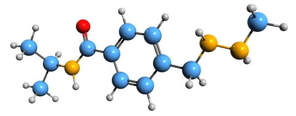 Aufnahme Der Procarbazin Skelettformel Molekulare Chemische Struktur Von Chemotherapie Medikamenten — Stockfoto