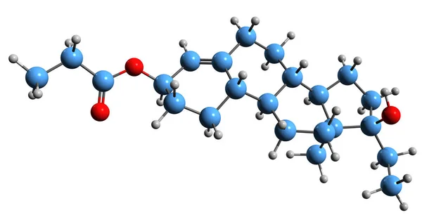 Beeld Van Propetandrol Skeletformule Moleculaire Chemische Structuur Van Synthetische Anabole — Stockfoto