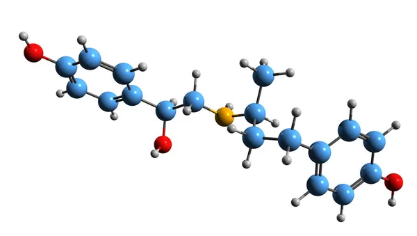 Image Formule Squelettique Ractopamine Structure Chimique Moléculaire Additif Pour Alimentation — Photo