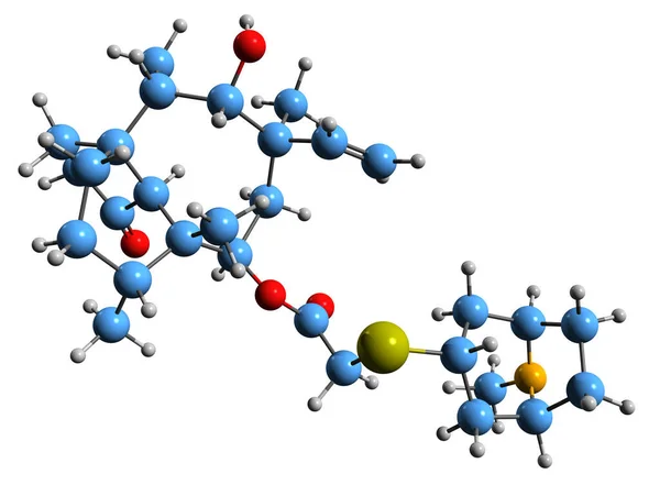 Aufnahme Der Retapamulin Skelettformel Molekulare Chemische Struktur Topischer Antibiotika Isoliert — Stockfoto