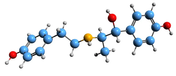 Abbildung Der Ritodrin Skelettformel Molekulare Chemische Struktur Des Tokolytischen Medikaments — Stockfoto